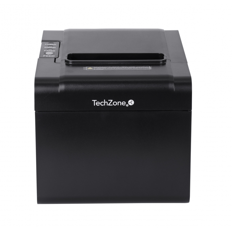 Miniprinter Techzone Tzbe102, Termica, 80 Mm,Vel 250 Mm/S, 203 Dpi, Usb, Serial, Rj45, Rj11, Corte Automatico, 1 Año De Garantia