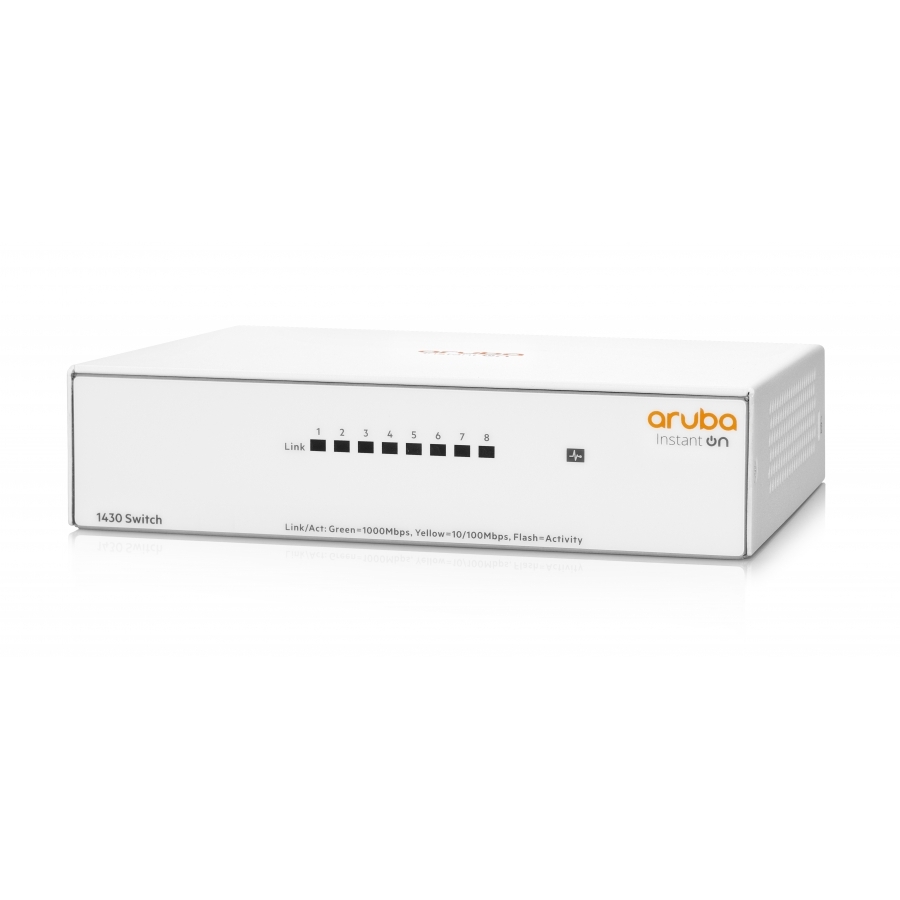 Switch Hpe Aruba R8R45A Instant On 1430 Con 8 Puertos Rj45 10/100/1000 Mbps No Administrable