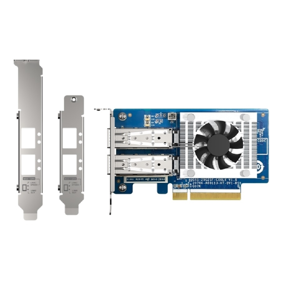 Tarjeta De Red Qnap Qxg-25G2Sf-Cx6 / Dual-Port Spf28 25 Gbe Network Expansion Card / Nvidia Mellanox Connectx-6 Lx / Pcie Gen4X8 / 10Gbe / 25Gbe