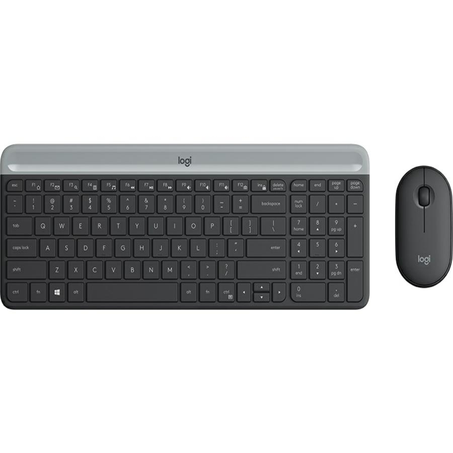 Teclado/Mouse Logitech Mk470 Ultra Delgado Negro Inalambrico Usb Pc/Windows/Surface
