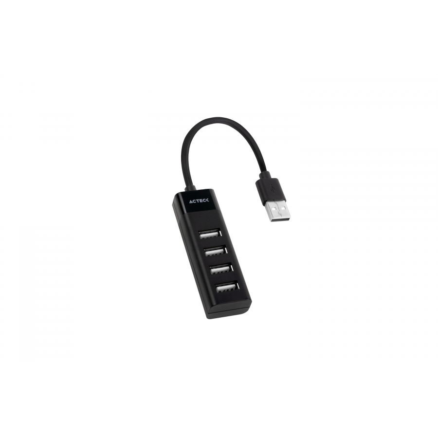 Hub Acteck Port X 2 Dh420 / Usb A / 4 Puertos Usb 2.0 / 30 Cm / Negro / Ac-934671