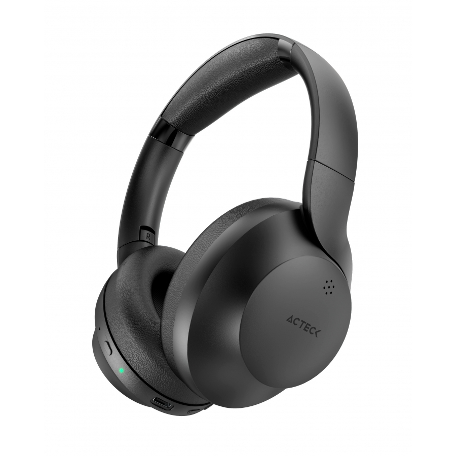 Audifonos Acteck Zion Pro Hp665 / Diadema Plegable / Inalambricos / Bluetooth / Cancelacion De Ruido / Bateria 40H / Negro / Ac-935340