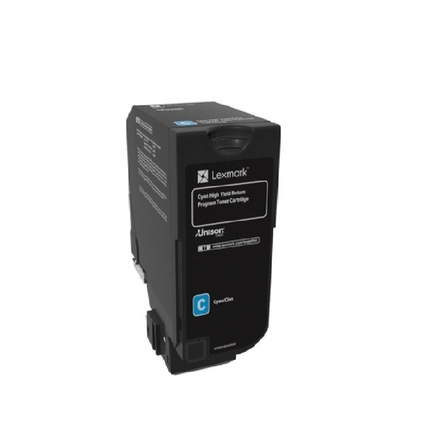 Toner Laser Lexmark Color Cian De Alto Rendimiento / Np 74C4Hc0 / Para Cs725 / Hasta 12,000 Paginas Estandar