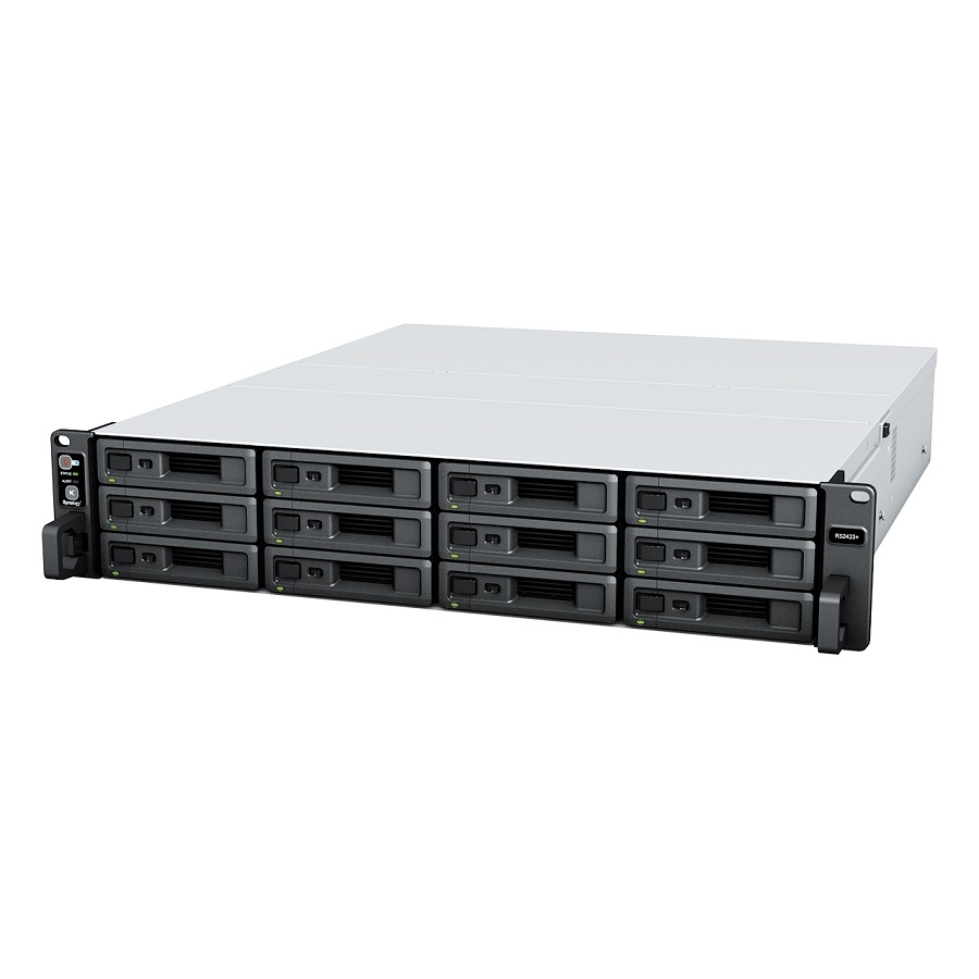 Nas Synology Rs2423 /12 Bahias /Nucleo Cuadruple 3.3Ghz/8Gb Ddr4/Hasta 216 Tb /Lan Gigabit X2/ Lan 10Gbe X1/ Usb 3.2 X2/Hotswap/ Amd Ryzen V1780B