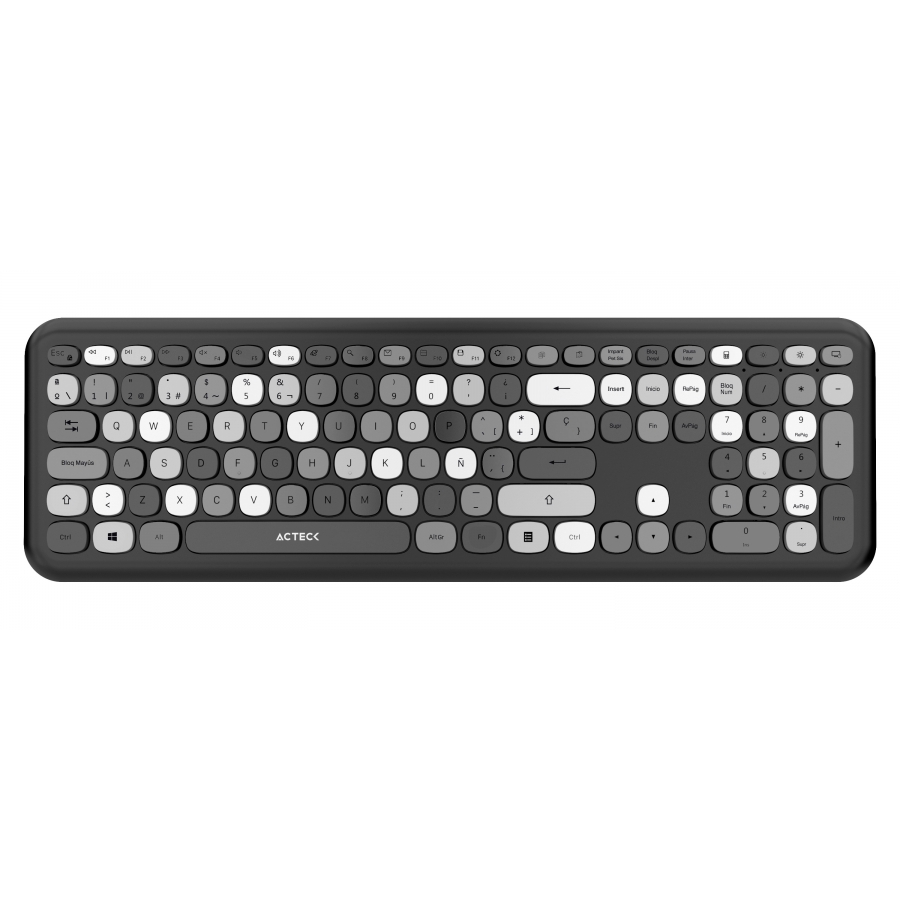 Kit Acteck  Teclado Y Mouse Inalambrico Creator Chic Mk475 / 110 Teclas / Membrana / Raton Optico / Usb 2.4 Ghz / 2 Botones Scroll / Negro / Ac-935166