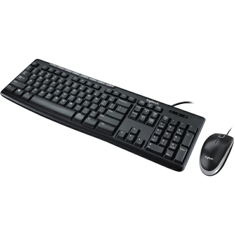 Teclado/Mouse Logitech Mk200 Negro Alambricos Multimedia/Optico Usb Pc