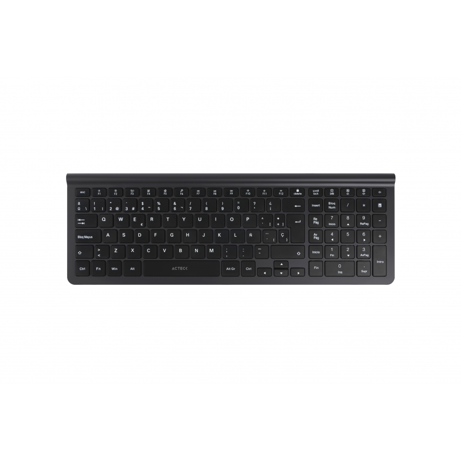 Kit Acteck Edge Mk675 / Teclado Y Mouse / Inalambrico / Receptor Usb / Español / 107 Teclas / Optico / 1600 Dpi / Negro / Ac-934954