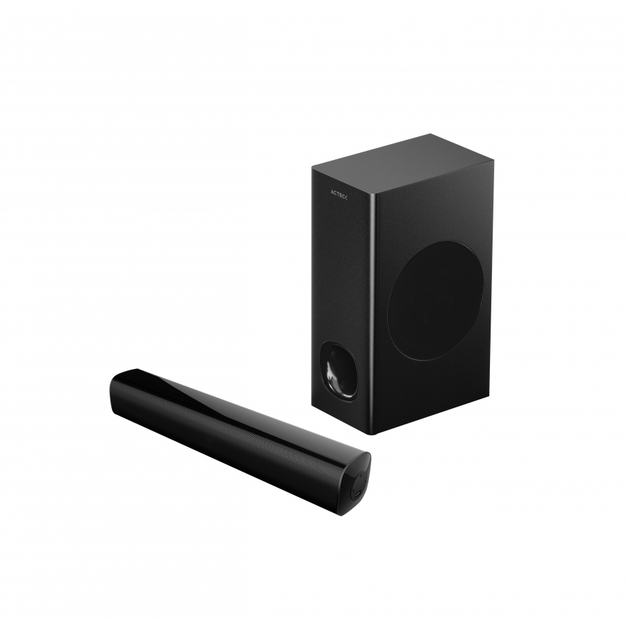 Barra De Sonido Acteck Dynamic Trim Bs465 / Subwoofer Alambrico / Bluetooth / Hdmi / Ptico / 60W / Alimentacin 110V / Negro / Ac-935234