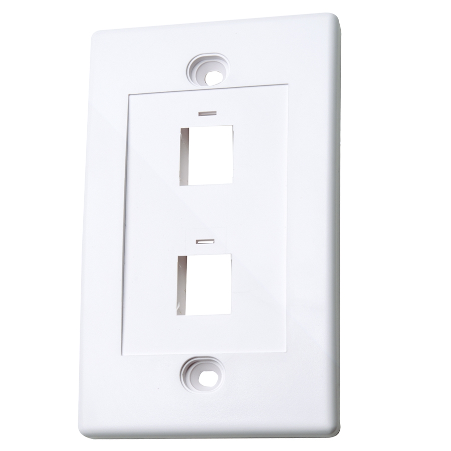 Tapa Faceplate,Intellinet,163293, 2 Perforacion Blanco