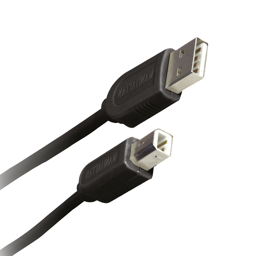 Cable Usb,Manhattan,342650, A-B 1.8M, Negro Economico