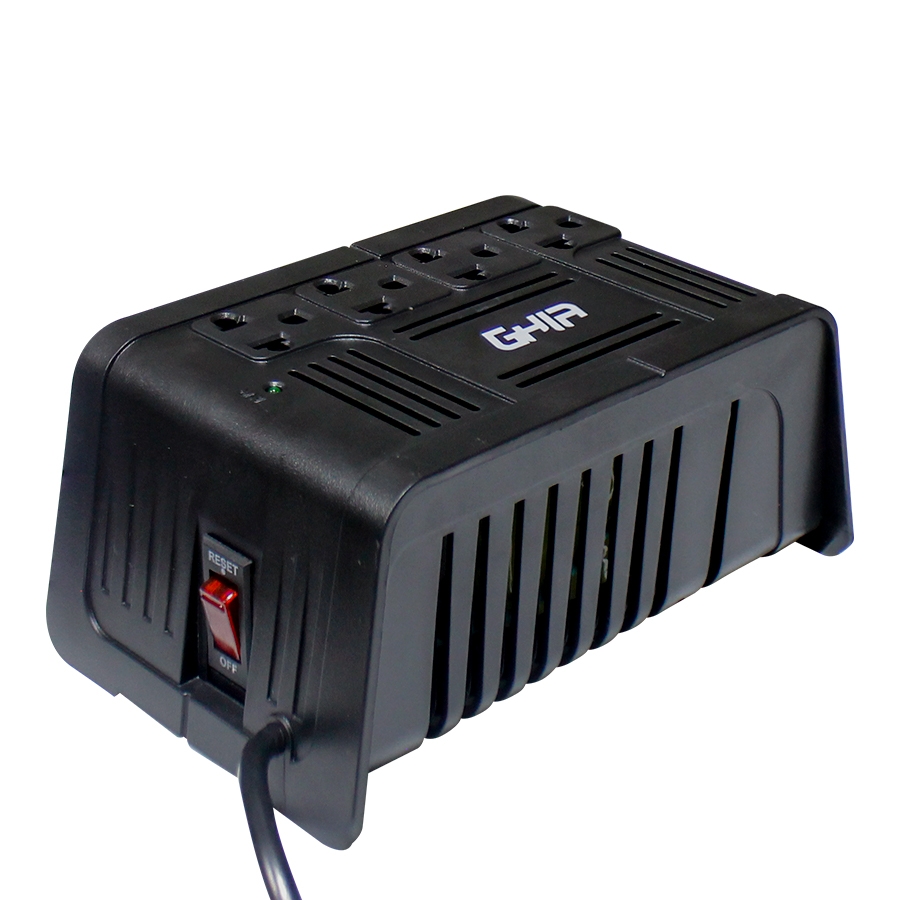 Regulador De Voltaje Ghia 1000Va / 400W 4 Contactos.
