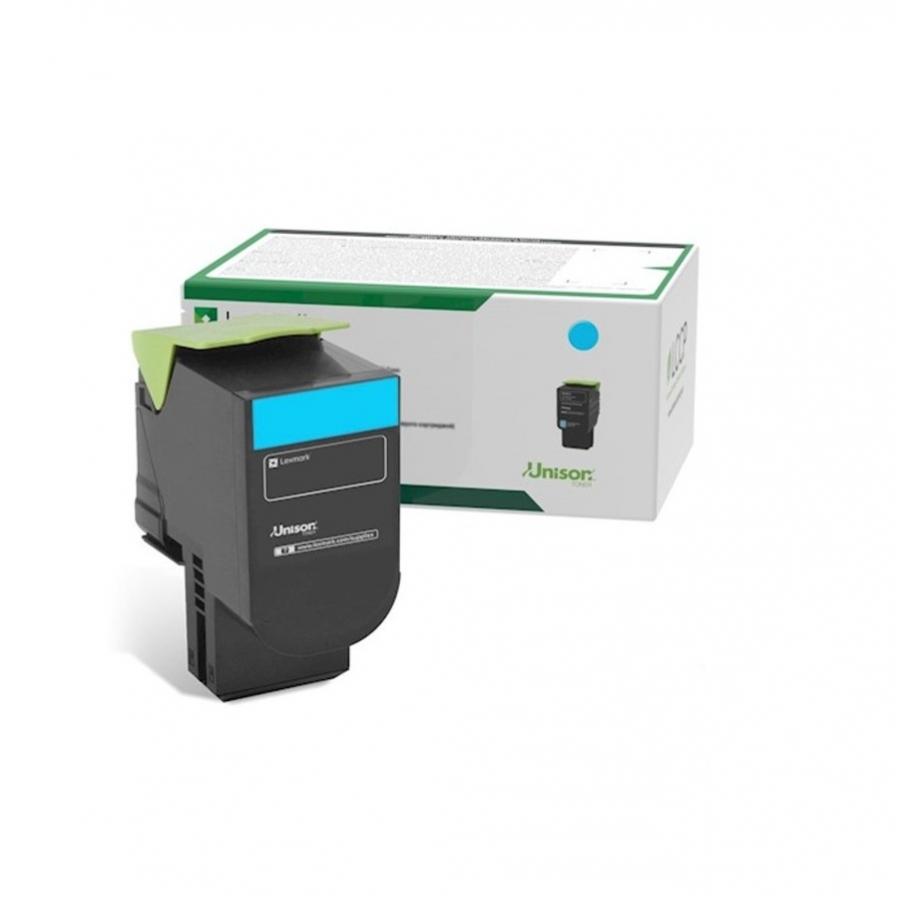 Toner Laser Lexmark / Color Cian / Rendimiento Estandar / 78C40C0 / Hasta 1,400 Paginas / 5 De Cobertura / P/Modelos Cx622Ade, Cs421Dn, Cs521Dn, Cx625Adhe Cx522Ade, Cs622De, Cx421Adn