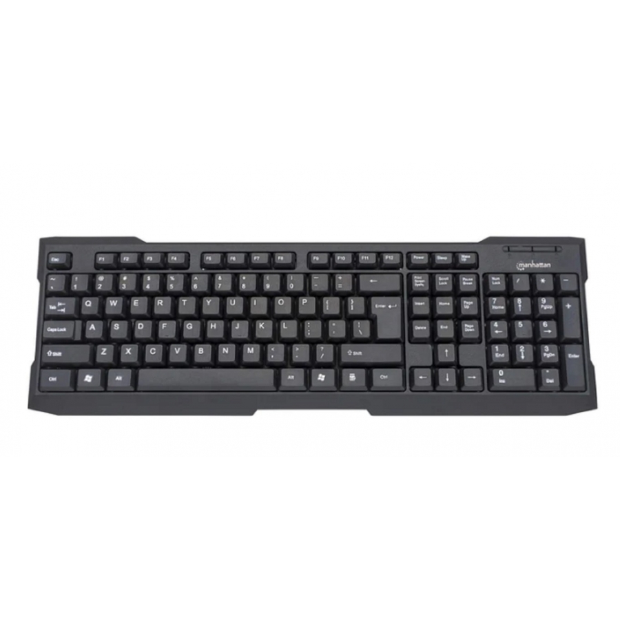 Teclado,Manhattan,175708, Estandar Usb Negro