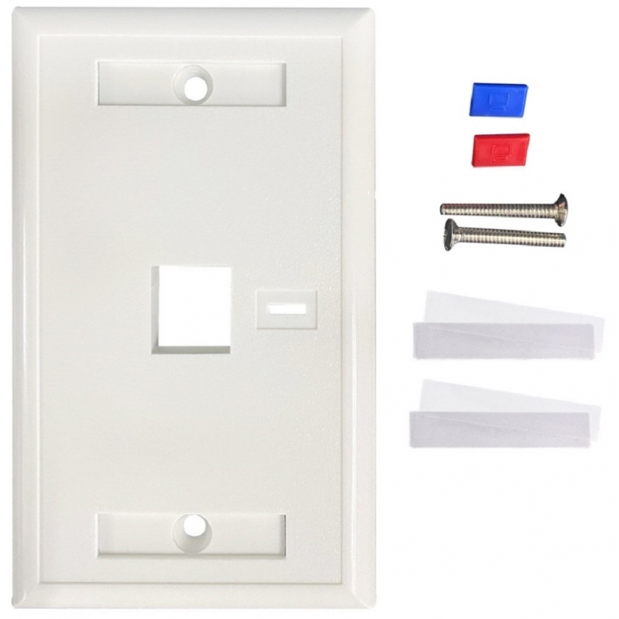 Tapa Faceplate , Intellinet, 772389, Blanco 1 Perf. Etiqueta