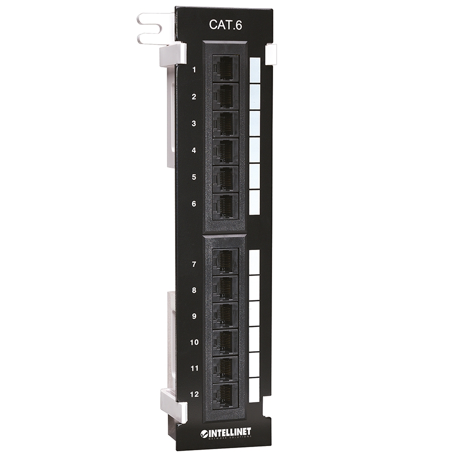 Panel Parcheo,Intellinet,560269, Cat 6, 12 Ptos Para Pared