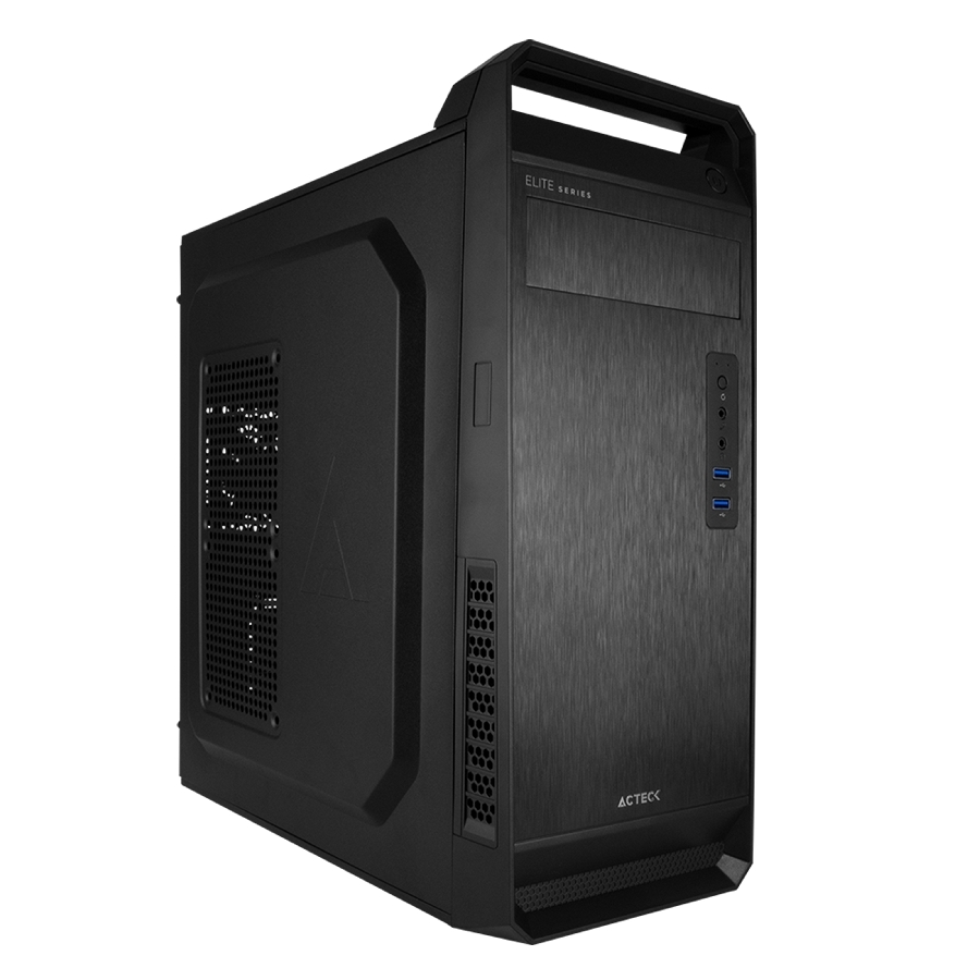 Gabinete Acteck Roma Gm670 / Media Torre / Atx, Micro Atx, Mini Itx / Fuente 500W / Metal / Negro / Ac-932592