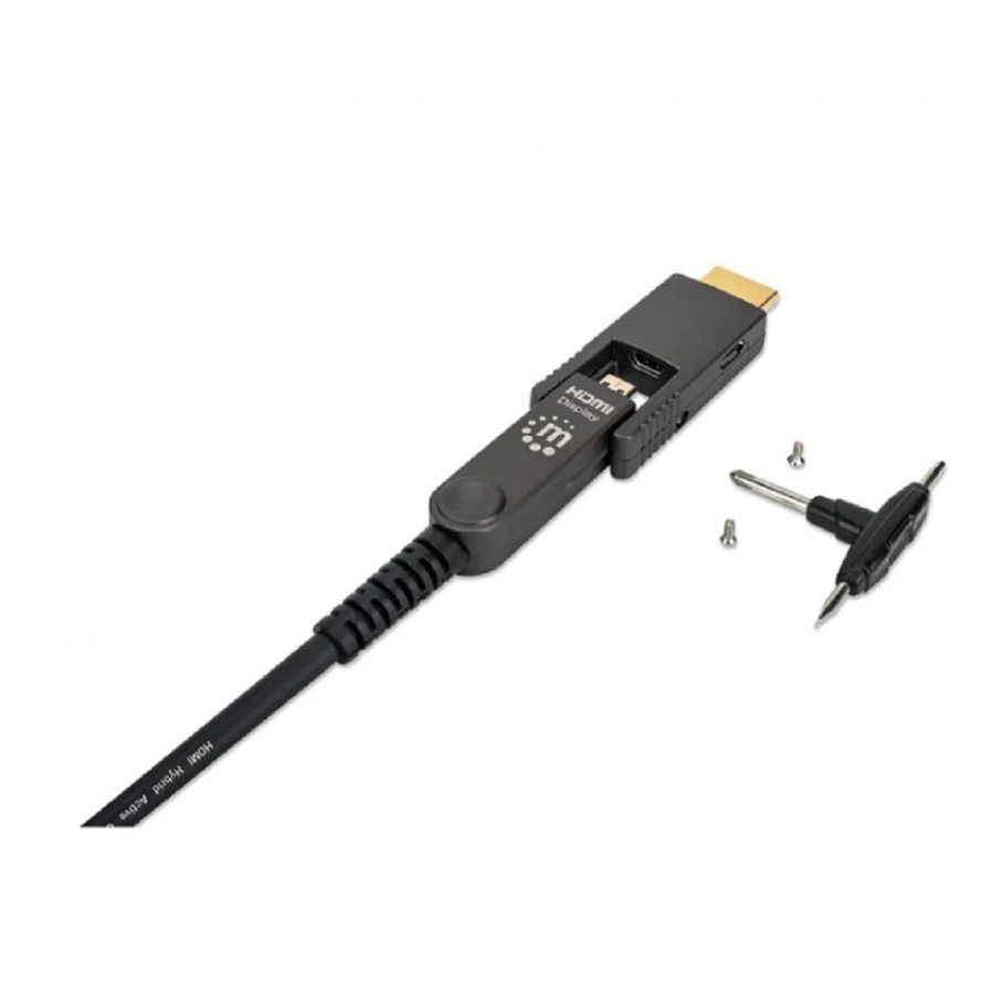 Cable Hdmi Fibra Optica /Manhattan/355698/M-M  4K@60Hz 50.0M Conector Hdmi Desmontable