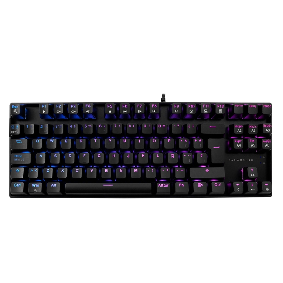 Teclado Gamer Balam Rush Dominate Gk560 / Alambrico Usb / Iluminacion Rgb / Multimedia / Español / 88 Teclas / Negro  / Br-932707