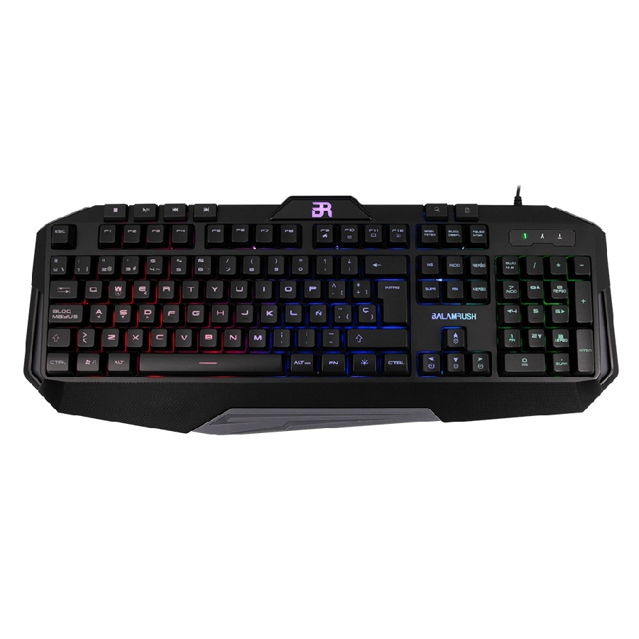 Teclado Gamer Balam Rush Gunfire Kg330 / Alambrico Usb / Iluminacion Led / Multimedia / Español / 117 Teclas / Negro / Br-929639