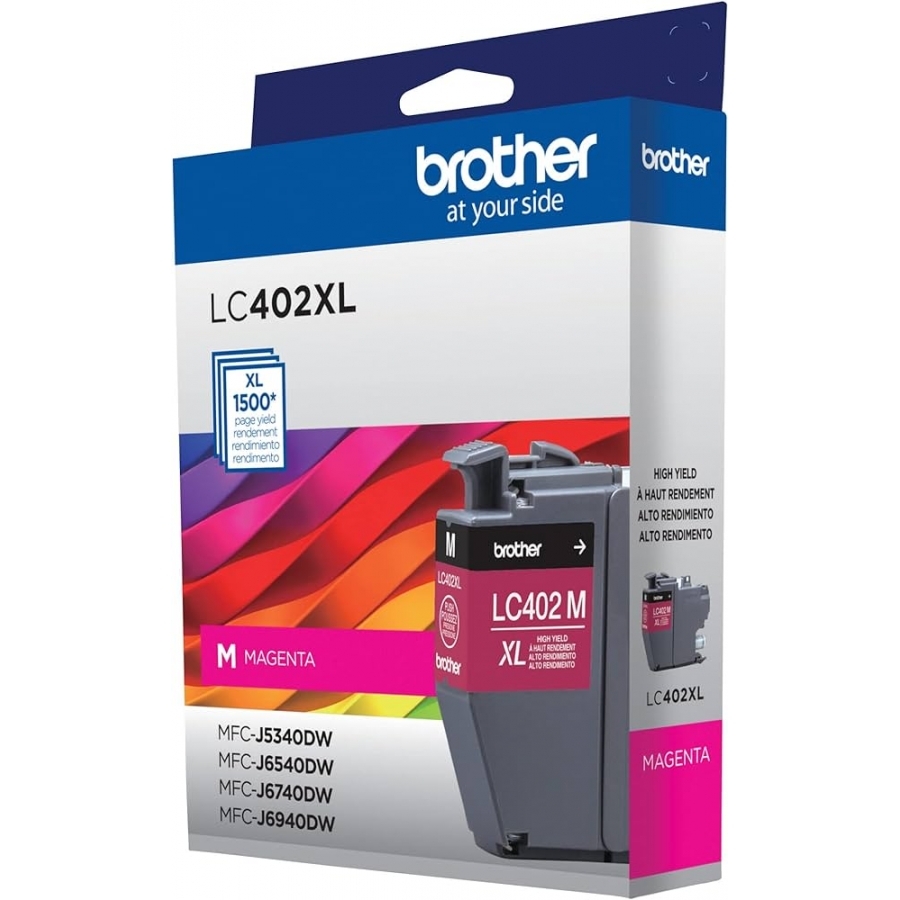 Cartucho Brother Lc402Xlm Magenta, Rendimiento 1500 Paginas