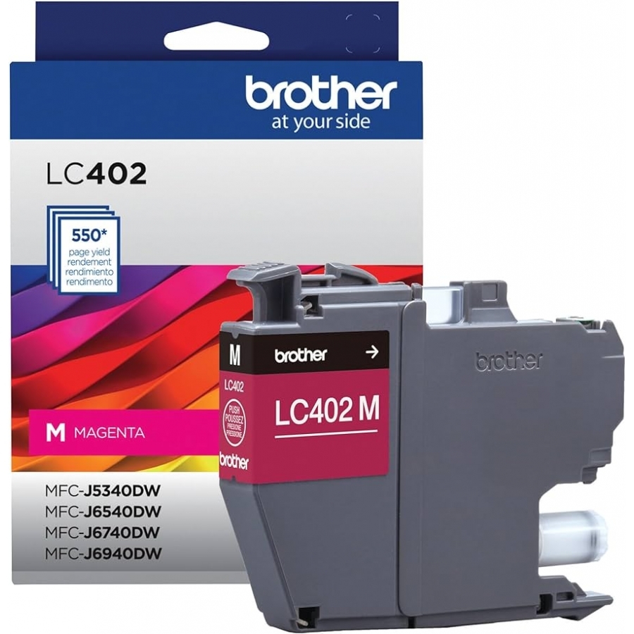 Cartucho Brother Lc402M Magenta, Rendimiento 550 Paginas