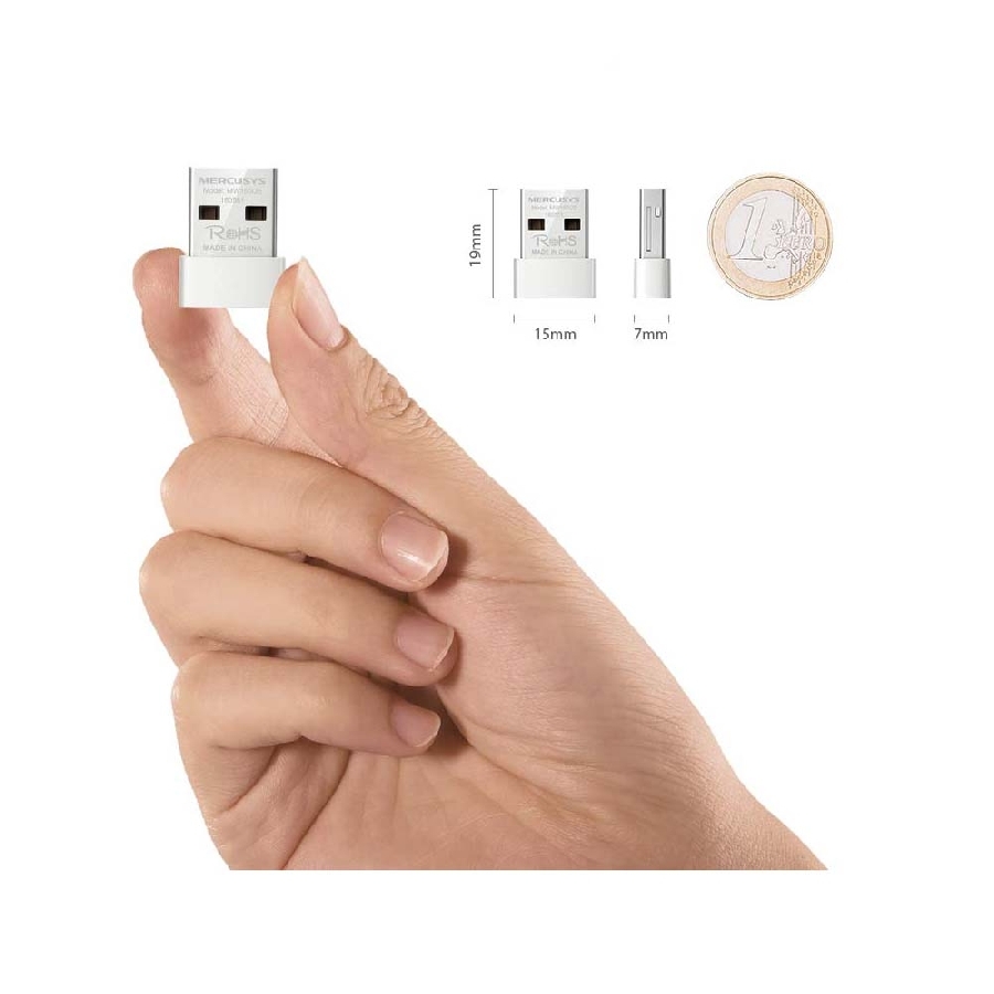 Tarjeta De Red Usb Mercusys Mw150Us Inalambrica 150 Mbps Tamano Nano
