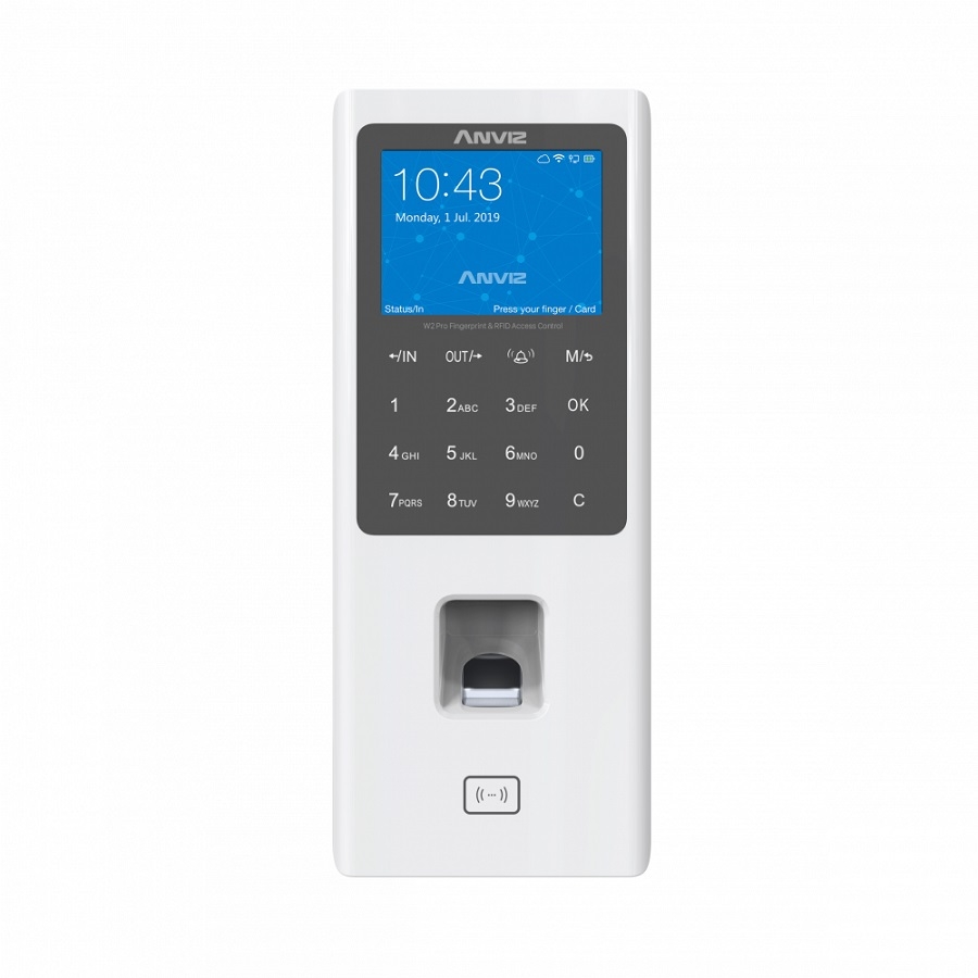 Control De Acceso Y Asistencia / Anviz / An-W2Pro-Wifi / Huella / Rfid / Pin / Wifi / Lan / Crosschex Cloud / 3,000 Usuarios