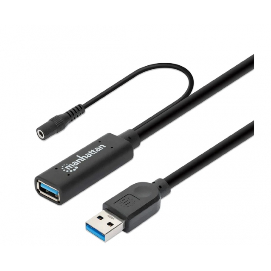 Cable Usb Extension, Manhattan,153768,V3.2 Ext. Activa  15.0M Negro