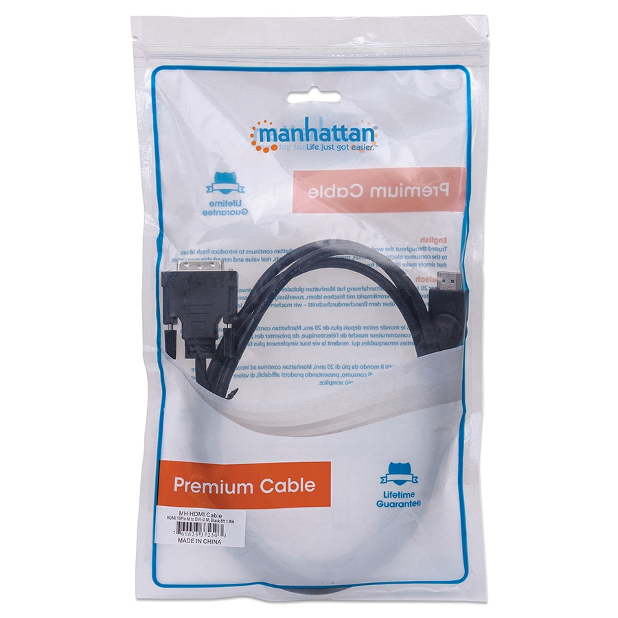 Cable Hdmi,Manhattan,372503, - Dvi-D M-M  1.8M