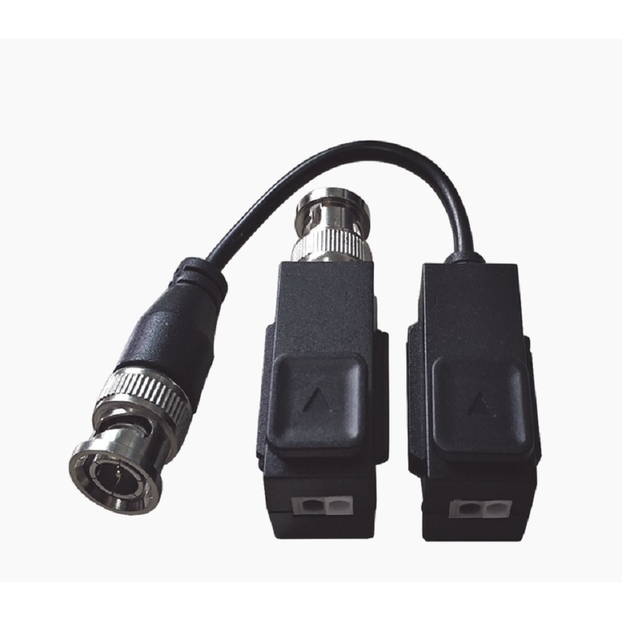 Kit De Transceptores Balluns Turbohd Hikvision Ds-1H18S/E© Boton Push / Hasta 8 Mp (4K) / 100% Cobre / Soporta Hd-Tvi / Ahd / Cvi / Cvbs / Audio Por Coaxitron / Datos Para Menu De Configurar De Cámar