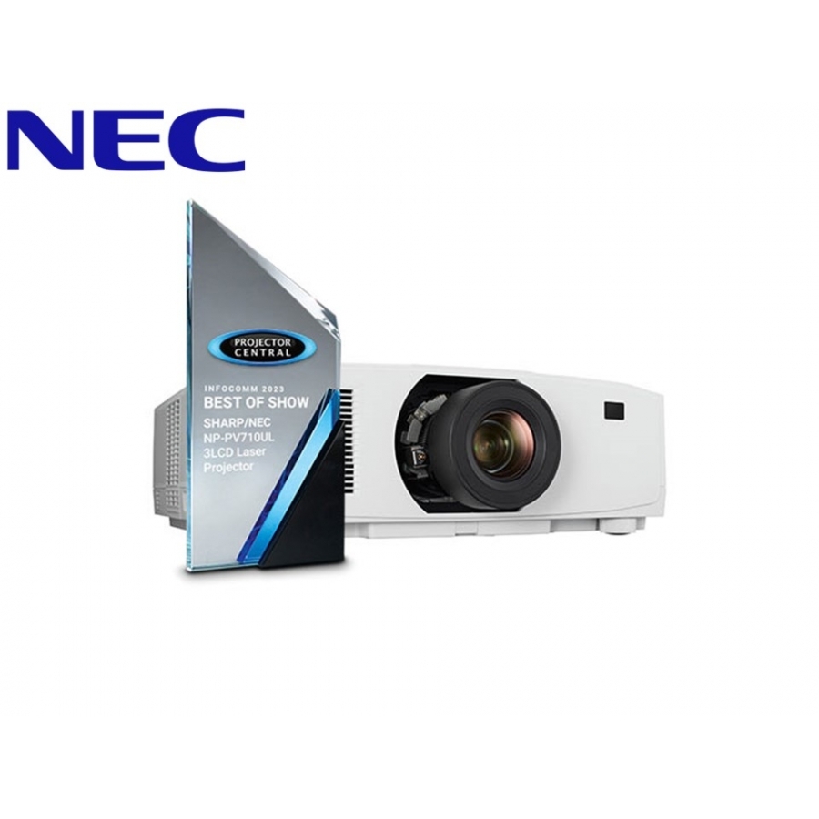 Videoproyector Laser Nec Np-Pv710Ul-W1-13Zl 3Lcd Wuxga 7100 Lumenes Cont 3,000,000:1 /Hdmi-Hdcp 2.2 / Rj45, Hdbaset W/Hdcp 20,000 Hrs