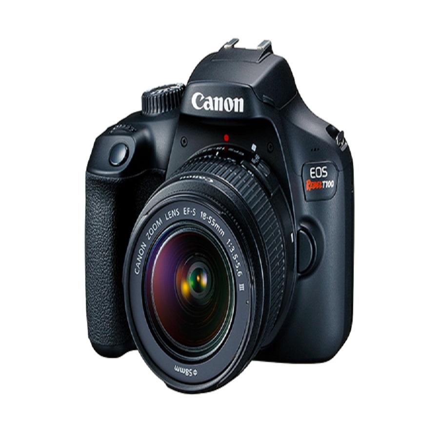 Camara Canon Eos Rebel T100, 18 Mp, Lente Ef-S 18-55Mm, Sensor Cmos, Procesador Digic 4, Video Full Hd 1080, Iso Foto 6400- Video 6400, Puntos De Enfoque 9 Af, Lcd 2.7 Pulgadas