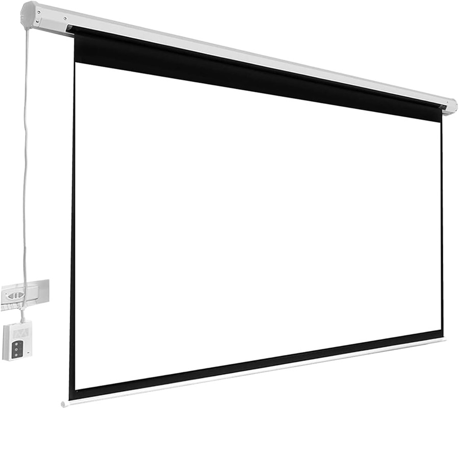 Pantalla Proyeccion Electrica Multimedia Screen Mse-182, 101 Pulgadas Diagonal, Medida 182 Cm X 182 Cm, Formato 1:1, Color Blanco Mate, Para Colgar O Pared