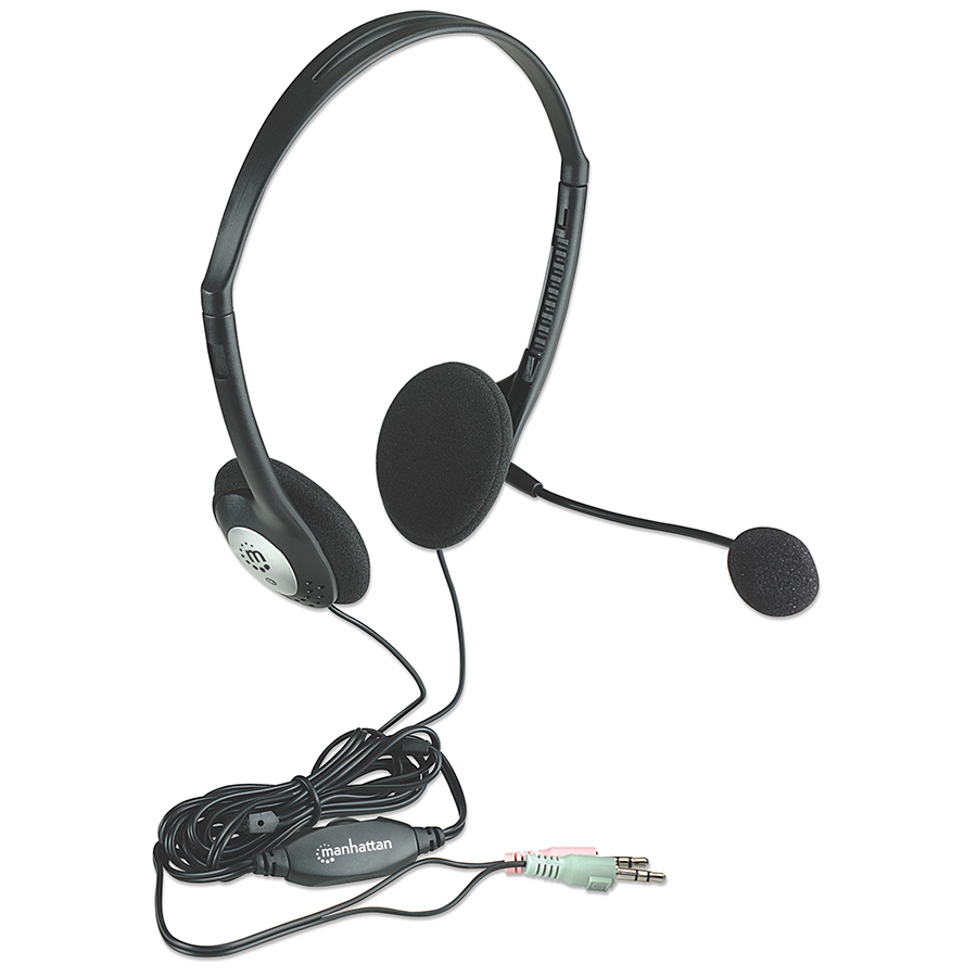 Audifono Diadema,Manhattan,164429, C/Microfono Estandar Plastico