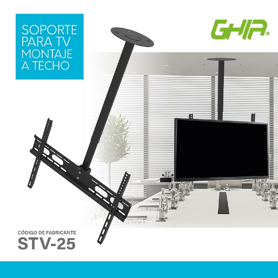 Soporte Ghia Para Tv Instalacion A Techo / 32 A 70 Pulgadas / Hasta 45Kg /