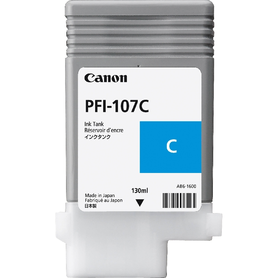 Tanque De Tinta Canon Pfi-107 C Cyan,Compatible Pro-2000,Pro-4000,Pr0-6000,Pro-4000S,Pro-6000S,Pro-2100,Pro-4100,Pr0-6100,Pro-4100S,Pro-6100S,Capacidad 130 Ml