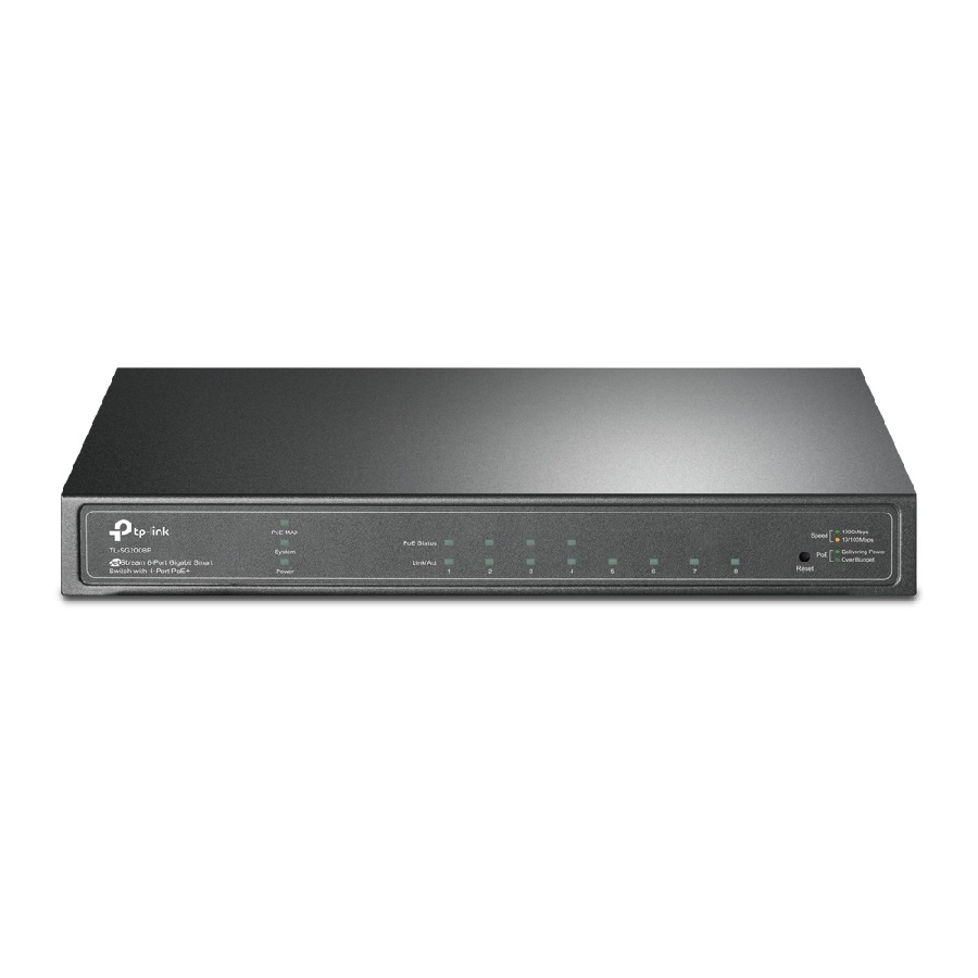 Switch Tp-Link Tl-Sg2008P 8 Puertos Rj45 Gigabit 10/100/1000 Mbps No Administrable 4 Puertos Poe Negociacion