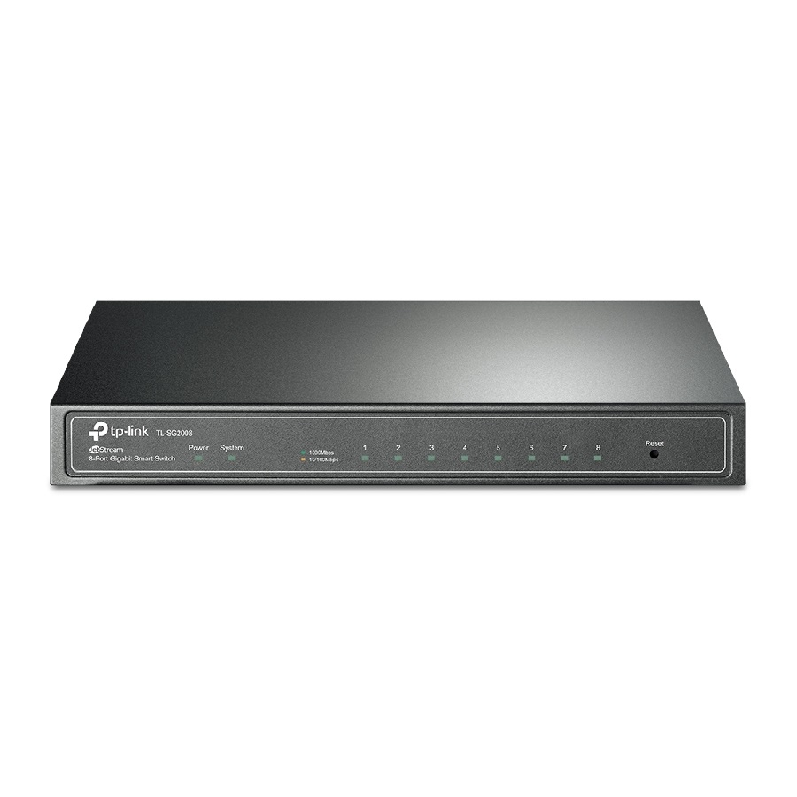 Switch Tp-Link Tl-Sg2008 Inteligente 8 Puertos Rj45 10/100/1000 Administrable Negociacion Automtica / Mdi Automtico / Mdix