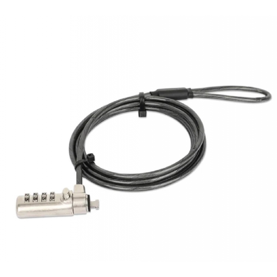Candado Laptop Nano, Manhattan, 440493, Combinación 1.8Mts Gris