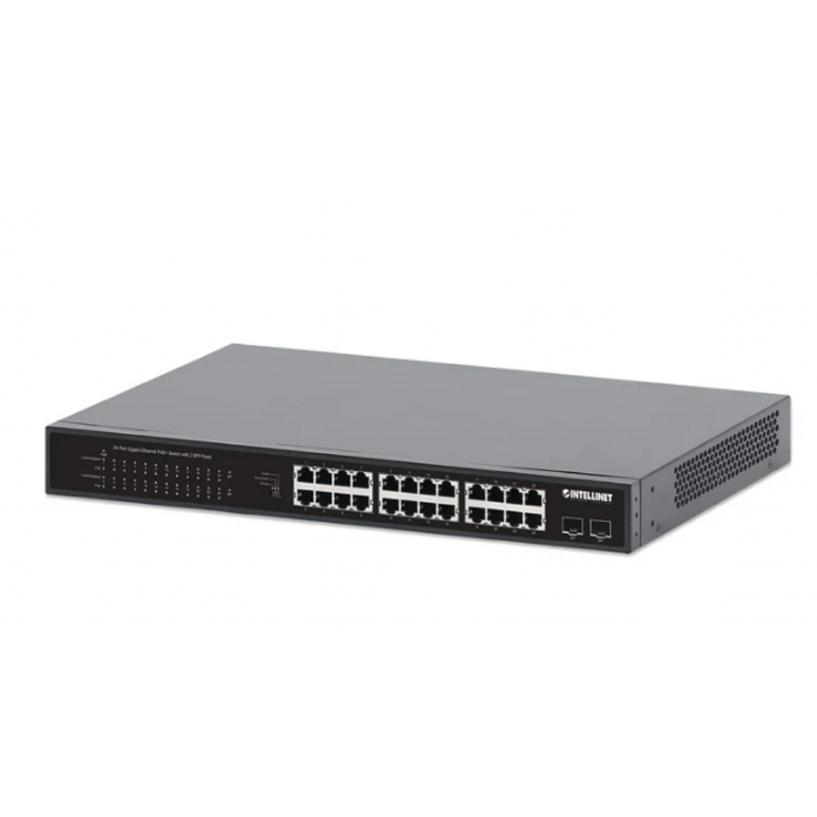 Poe Switch ,Intellinet,561891,Gb 24 Ptos 19 30W/Pto, 370W + 2 Sfp