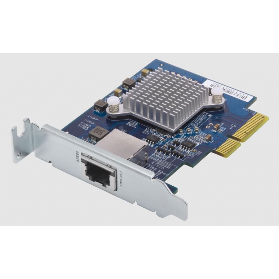 Tarjeta De Expansion Qnap Qxg-10G1T / Single-Port 10Gbase-T / 10Gbe / Pcie Gen3 X4 / Soporte De Perfil Bajo Precargado / Soportes Planos De Perfil Bajo Y De Altura Completa Incluidos
