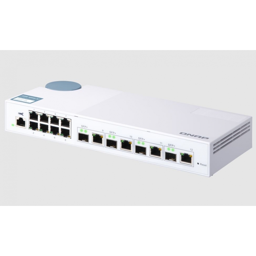 Switch Qnap Qsw-M408-4C Switch Administrado Web De Capa 2 De 10 Gbe De Nivel Básico Para Implementación De Redes Smb