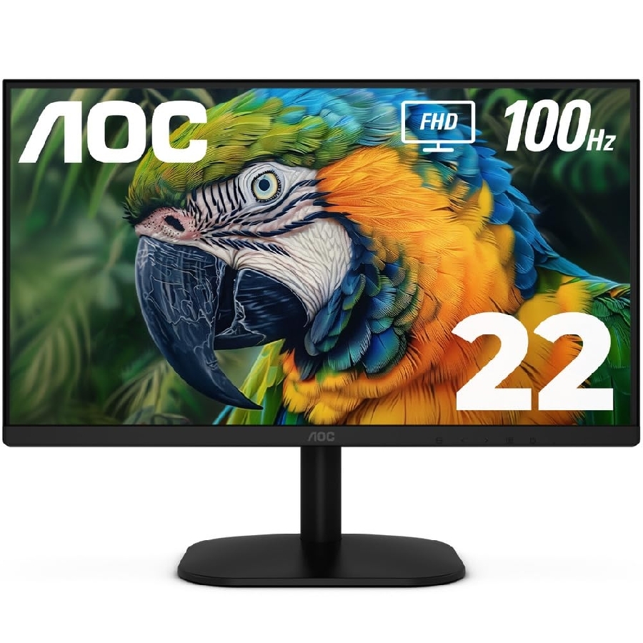 Monitor Led Aoc 22B2Hm2 / Color Negro / Panel Va 21.5 / Hdmi Y Vga / Aspecto 16:9 / Tiempo De Respuesta 4Ms / Vesa 100X100 Mm / 1920 X 1080 / 100  Hz / Contraste 20,000,000:1 / Brillo 250 Cd/M2
