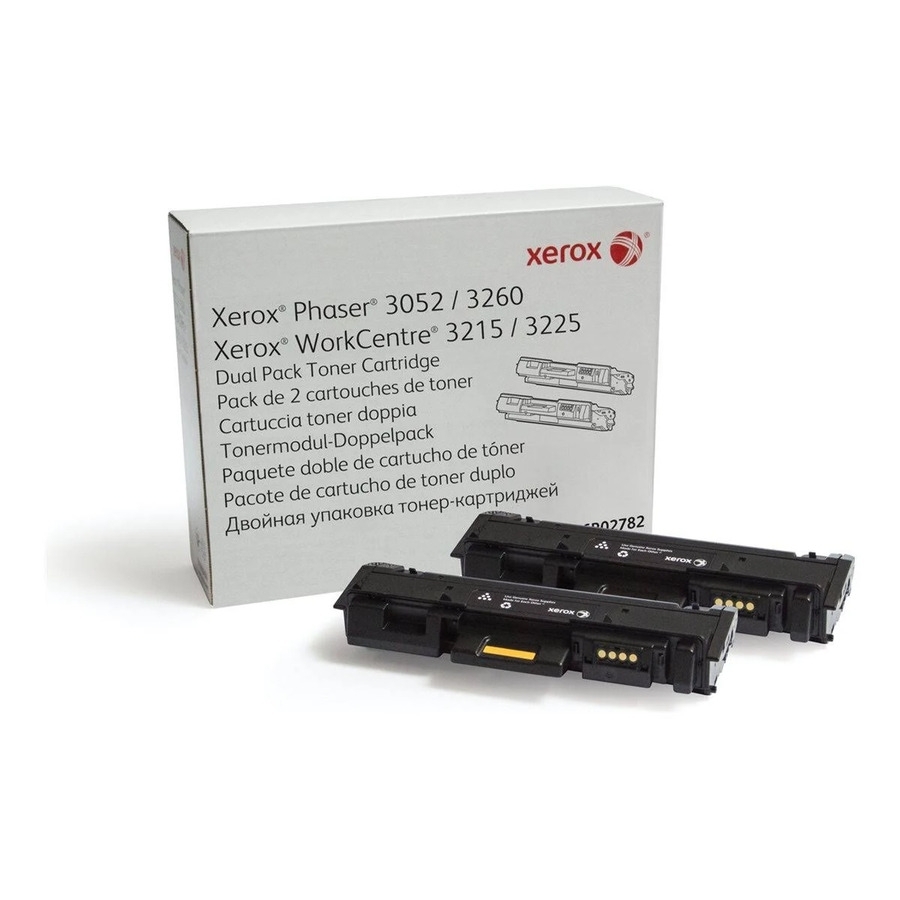 Toner Xerox Negro 106R02782, Extra Alta Capacidad 6K, Dual Pack, Para Phaser 3260, Workcentre 3215/3225