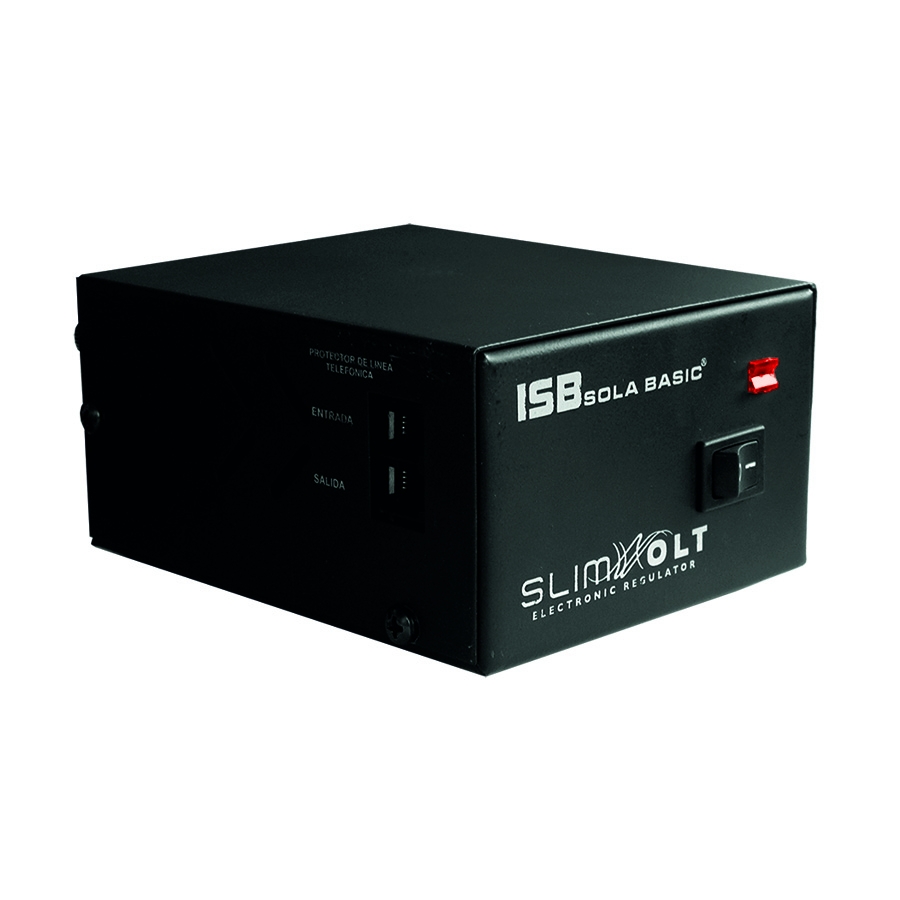 Regulador Sola Basic Isb Slim Volt, 1300Va/700W, 4 Contactos, Gabinete Metalico