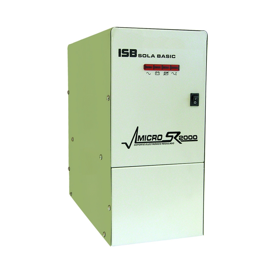 No Break Sola Basic Isb Micro Sr Xr-21-202 /Bd, Doble Banco De Baterias 2000Va / 1600 Watts, 6 Contactos, Monofasico, C/Regulador