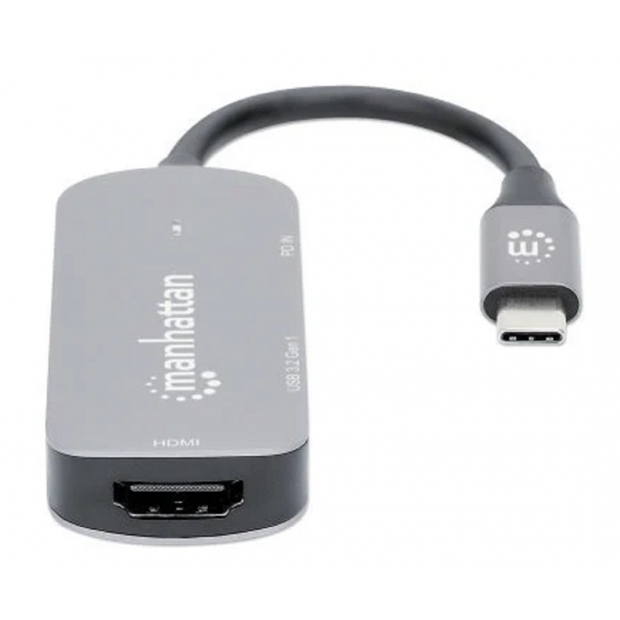 Docking,Manhattan,190299, Usb-C  3 Ptos, Hdmi 4K@60Hz, Usb-C