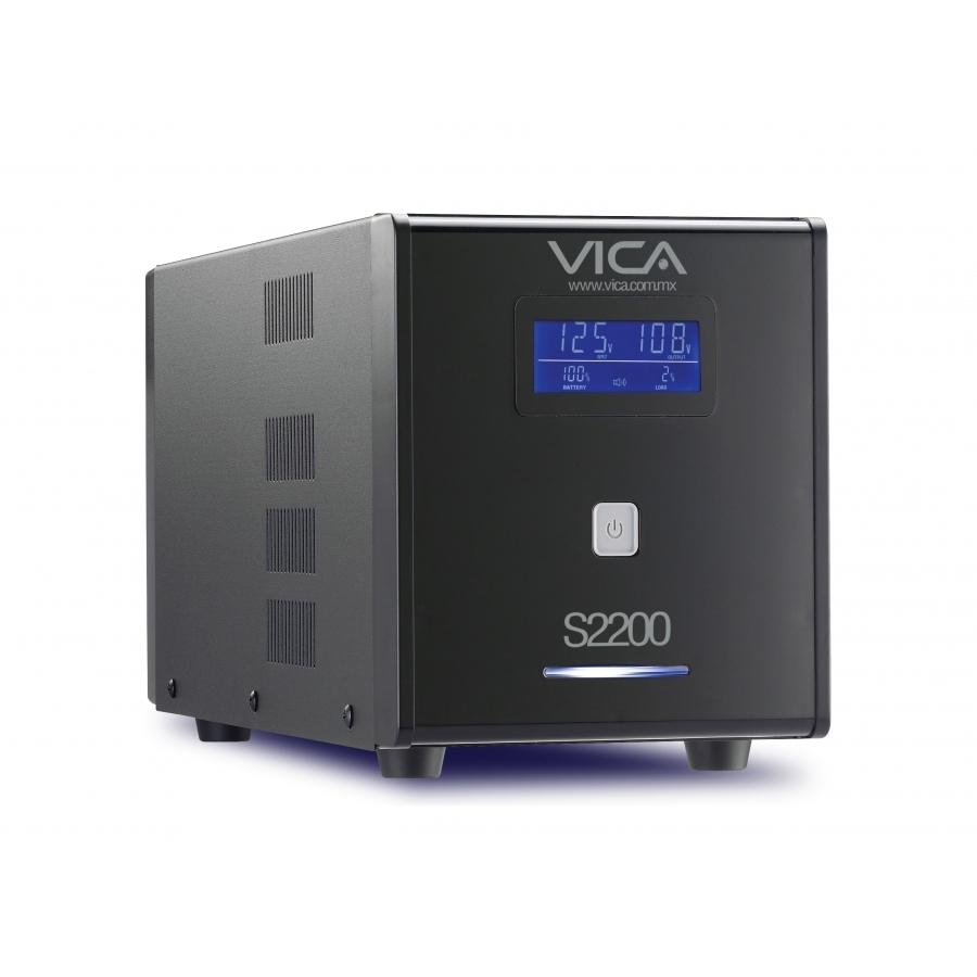No Break Vica 2200Va/1200W Con 10 Tomas, 5 Reguladas Y 5 Con Respaldo Más Regulacion, 3 Anos De Garantia