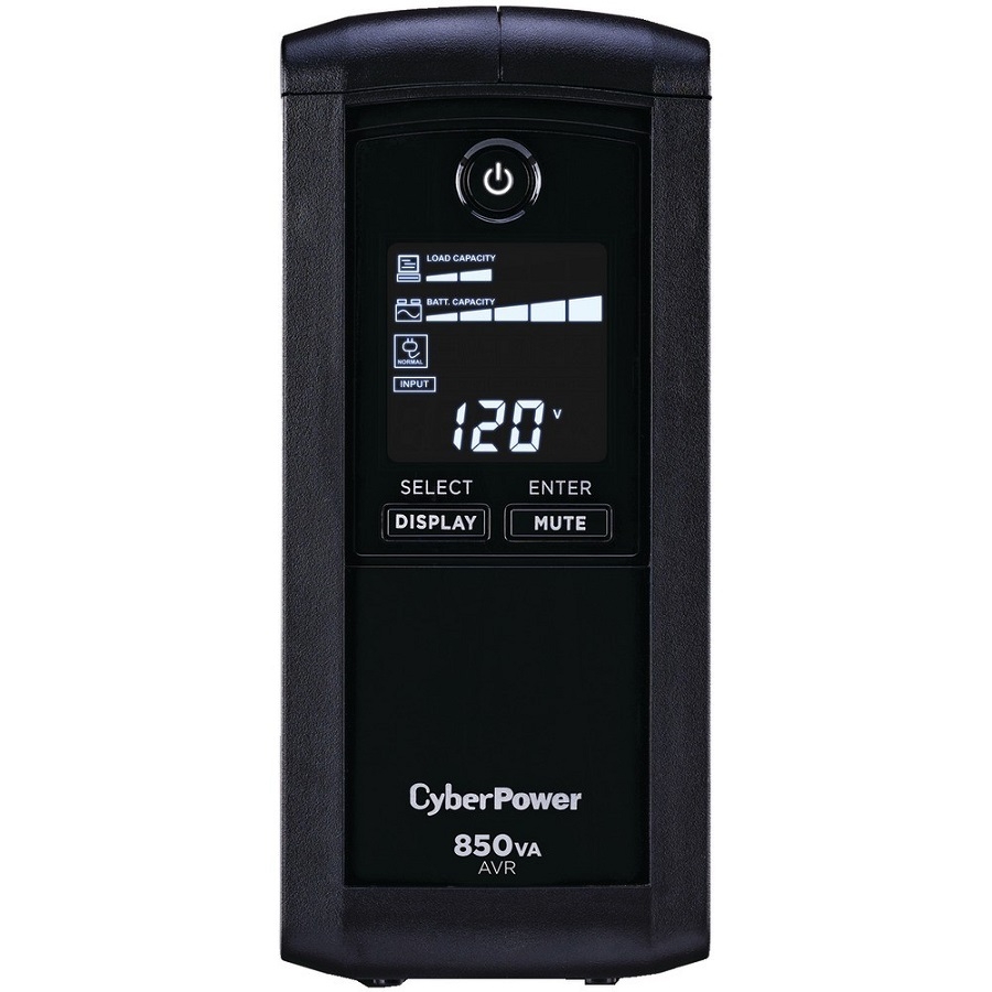 No Break Cyberpower Cp850Avrlcd 850Va/ 510 Watts, Interactivo,Torre, 9 Nema 5-15R, 5 Respaldo Y 4 Supresin, 3 Años De Garanta, Incluyendo Batera.