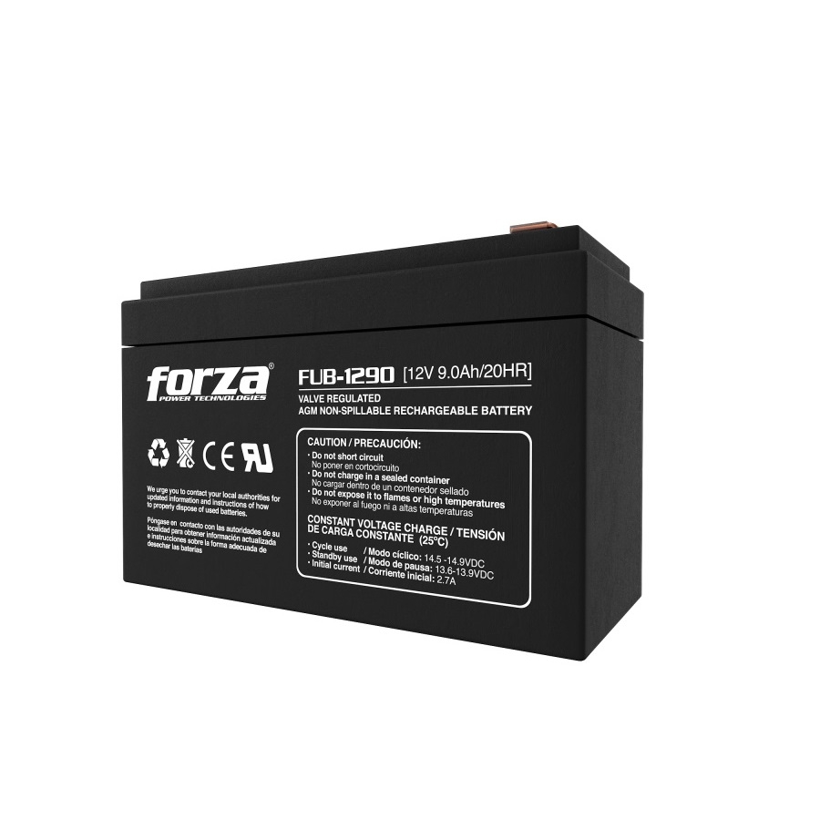 Bateria Sellada Forza Recargable Fub-1290 12V/9Ah -  Agm, Sin Mantenimiento
